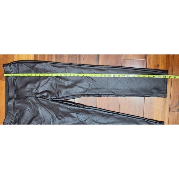 J Jill Faux Leather Pull On Pants Women Size Small Stretch Pleather Straight Leg - Picture 8 of 10